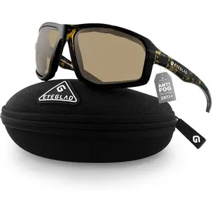 Z87+ Powersports Motorcycle Riding Goggles HD High Contrast UV400 Sports Wrap Sunglasses Safety Glasses