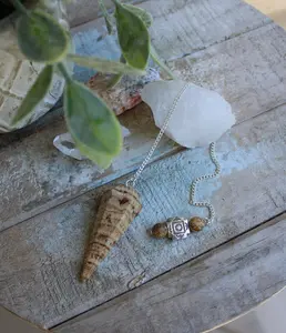 Pendulum Aragonite & Tiger's Eye Pendulum by Imogen Designs ~ Anxiety Relieving ~