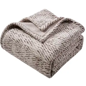 Walensee 50" x 60" Single Layer Reversible Printed Chenille & Fleece Throw Blanket – One-Layer With Two Plush Effects, Extremely Soft & Lightweight