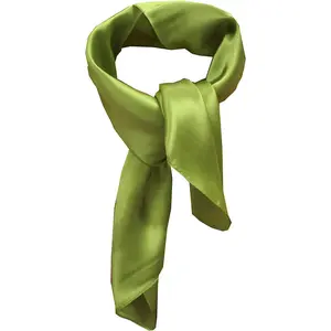 Silk square scarf pure color  scarf blend neckerchief
