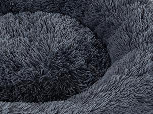 Dog Calming Beds for Small Medium Large Dogs - Round Donut Washable Puppy Dog Bed, Anti-Slip Faux Fur Fluffy Donut Cuddle Anxiety Cat Pet Bed(20" Dark Grey)