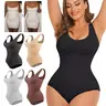 Women's Tummy Control Shapewear Bodysuit, Soft Square Neck Camisole with Butt Lift, Plus Size Tummy Flattering for Daily Wear, Plus Size Tummy Flattering Clothes