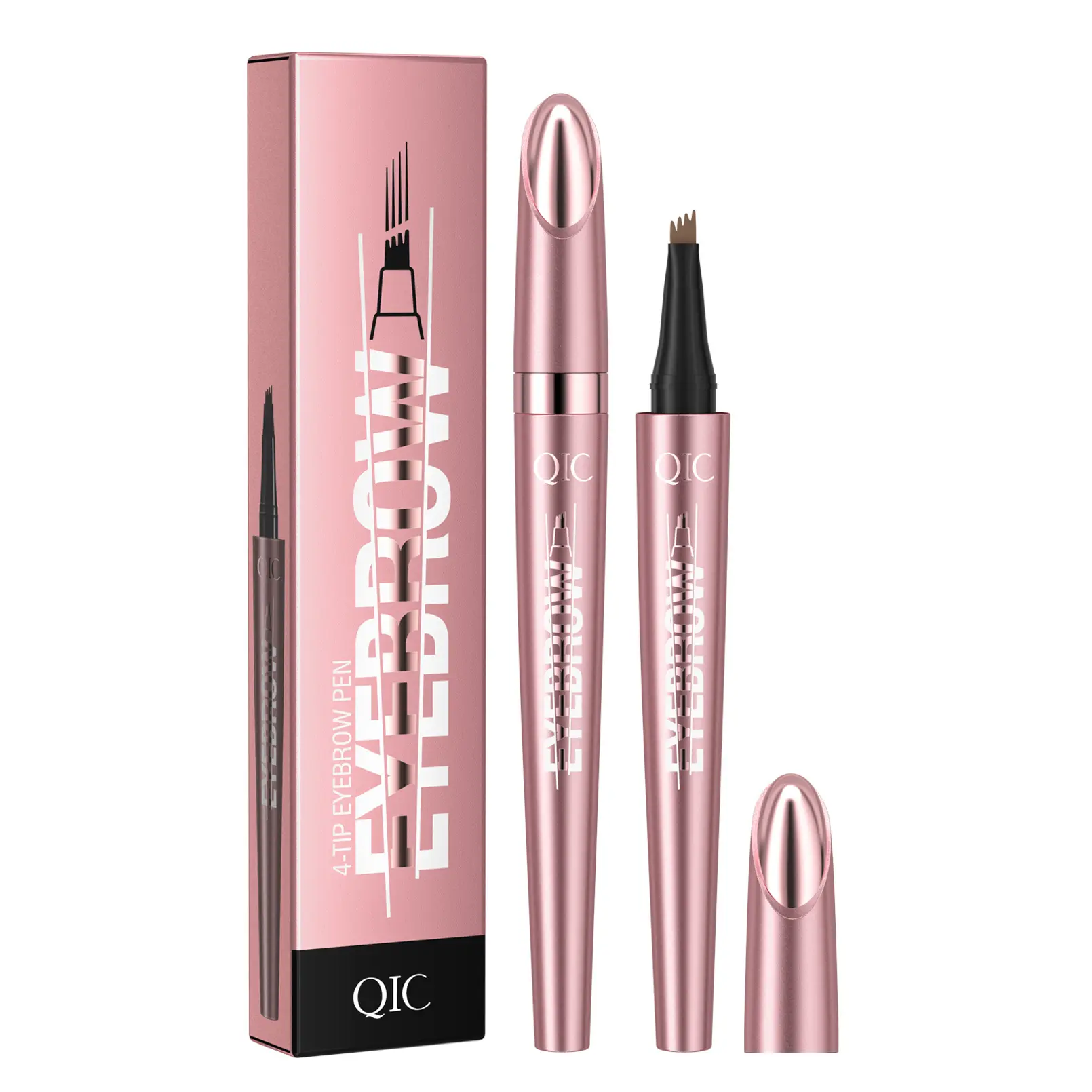 Waterproof Micro-Fork Eyebrow Pencil - Makeup Tool, Smudge-Proof Eyebrow Gels Compatible, Precisely Sculpted Brows, Long-Lasting, Natural Hair-Like Strokes, Daily Use Single Item