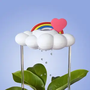 Original Dripping Rain Cloud with Red Heart and Rainbow Charms
