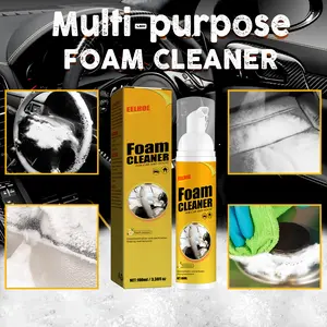 Car Steering Wheel Foam Cleaner, For cleaning and maintenance of leather seats and plastic roofs inside the vehicle,Effective Grease and Dirt Removal