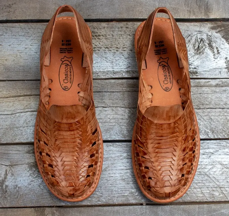 Handmade Leather Huarache Women's Mexican Sandals - Footwear