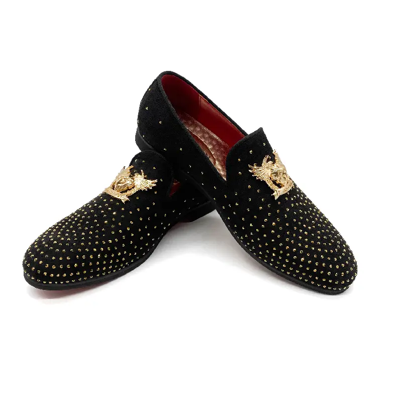 gold spiked loafers - TikTok Shop