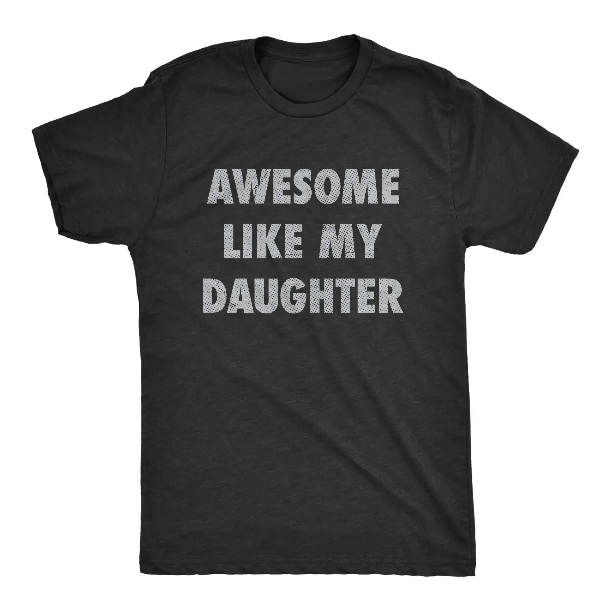 Mens Awesome Like My Daughter T Shirt Funny Fathers Day Awesome Dad Graphic Tee Mens Funny T Shirts Cool Vintage Fashion T-Shirt Gift Classic Menswear Dad Joke Apparel for Men Novelty Tees for Guys Black
