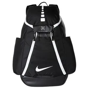 Nike Max Air Elite Basketball Backpack with Air Cushion for Sports Training, Unisex Polyester Rucksack in Black
