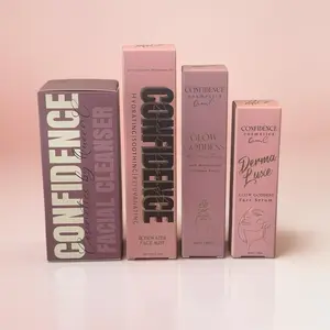 4pc Confidence Cosmetics Skincare set: Daily facial cleanser, Rosewater, Serum & Moisturizer for all skin types