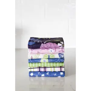 The Spring Edit Kitchen Towel Set (7) | Waffle-Weave Dish Towels | Floral & Spring Kitchen Towel Bundle
