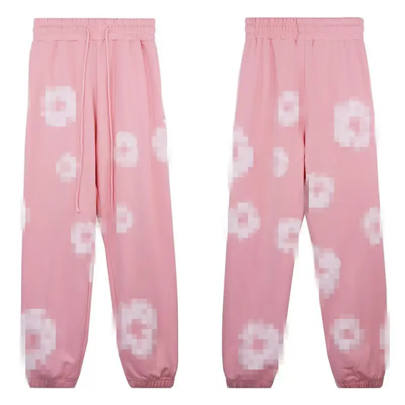 Pink pants (white floral wreath)