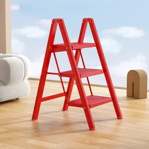 Step Ladder 3/4 Step Folding With With Anti-Slip And Wide Pedal｜Portable Ladder｜Suitable for Home, Office, Warehouse, Retail Multipurpose
