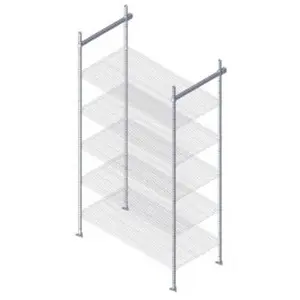 Quantum Storage TTK-E24 Organizer Storage, 24 in. Overhead Track Stationary End Kit