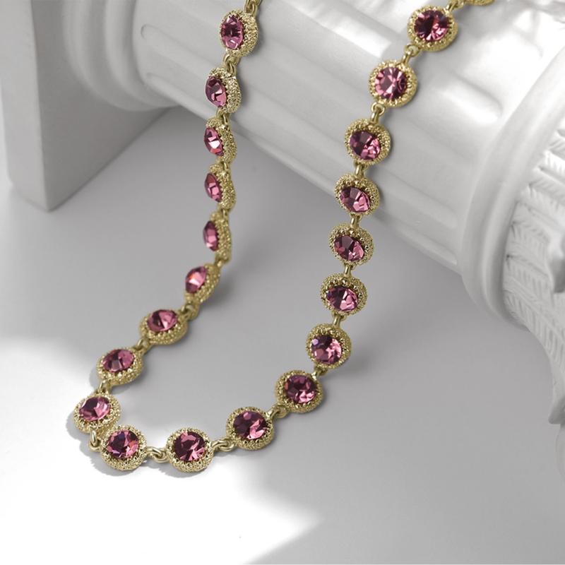 Czech Diamond Necklace & Bracelet Set – Romantic Jewelry Gift for Girlfriend, Anniversary & Birthday