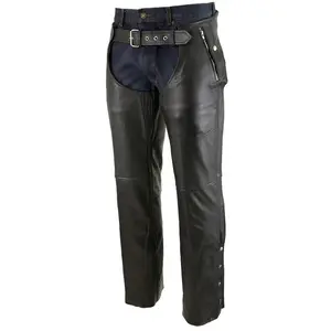Milwaukee Leather Men's Premium Leather Motorcycle Protective Biker Riding Chaps