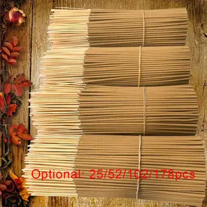High-Quality Sandalwood Incense Sticks, Fragrance Incense, 25/52/102/178 Pieces, Natural Aromatherapy for Home Air Purification, Meditation, Yoga, Office, Camping