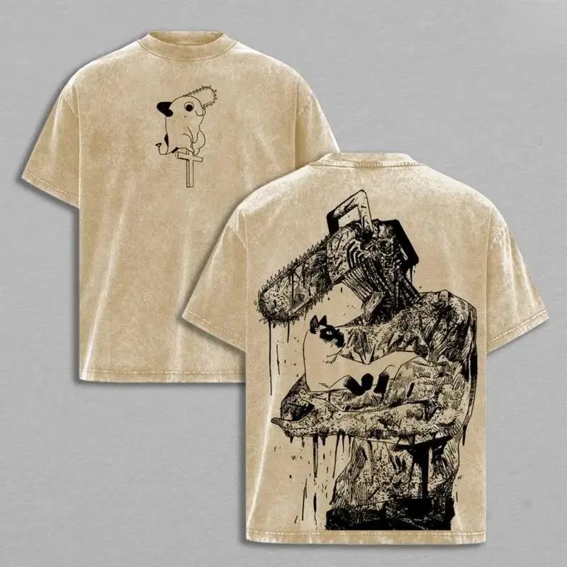 Washed T-shirt-Apricot