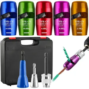 5 Pack Wire Stripper for 6-8-10-12-14 AWG, Electric Wire Stripper for Drill, Newest Wire Twister Tool for Drill, Wire Stripping and Twisting Tool Set