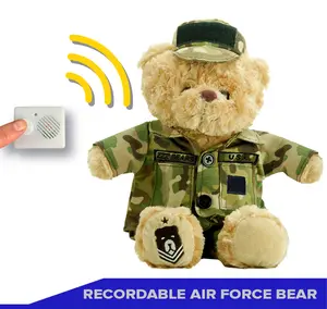 ZZZ Bears Recordable Air Force Teddy Bear with Tactical Backpack for Military Families