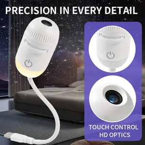 AMYTHYLLA  Sleep Guardian, Romantic Dream Machine, 2-in-1 USB Portable Mini LED Galaxy Projector Night Light to Heal Your Soul - 3 Projection Films, Novelty Dimmable Wall Lamp for Adults’ Bedrooms and Cars