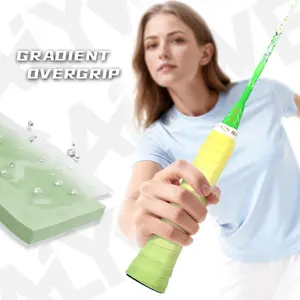 Gradient Color Overgrip - Ultra Sticky & Sweat Absorbent Tennis Squash Badminton Grip | Candy Wrapped Packaging | Shock Absorption & Comfort Handle | 1150mm Long PU