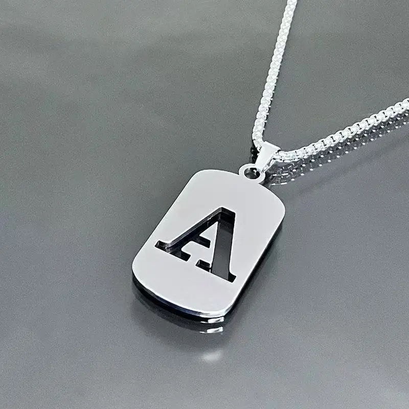 Unisex Vintage Hip Hop Hollow Out Initial Pendant Necklace (A-Z), Casual Fashion Jewelry for Parties & Daily Wear, Dainty Initial Necklaces, Alphabet Necklace,rhinestone,multicolor,Gold,Starfish Necklace,,turquoise,cross,celestial,adjusta,geometric,chain,