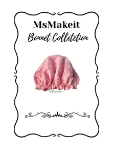 Ms Make It   Bonnet  Collection Made with Premium Satin  Double and Single Layer,  Sleep Cap Soft Comfortable Hair Protection Cap for  Haircare Multistyle Wrapcap Adjustable