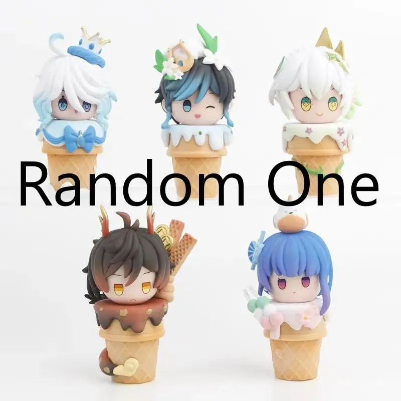 Genshin Impact 10cm PVC Collectibles - Cute Venti, ZhongLi, Kawaii Raiden Shogun, Nahida, Furina Random Figurine, Specialty DIY Toy, Hobby Room Decor, Birthday Gift, Cute Venti Zhongli Figurine Kawaii Raiden Shogun Nahida