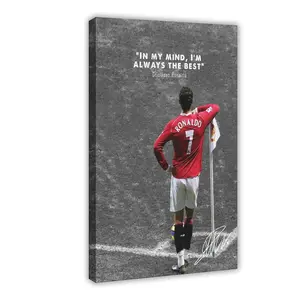 Football Cristiano Ronaldo II Canvas Poster Wall Art Decoration For Home Bedroom Office Living Dorm Room Decor Boys Girls Gift