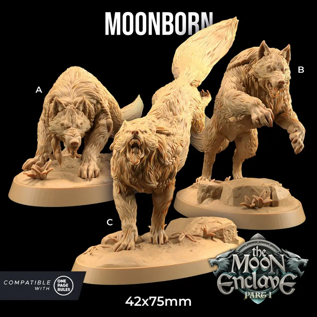 Moonborn Wolf Furious Strider Bite Claw | The Dragon Trappers Lodge | 32mm Scale | Miniature RPG Mini DnD Dungeons and Dragons Wargame