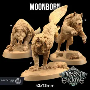 Moonborn Wolf Furious Strider Bite Claw | The Dragon Trappers Lodge | 32mm Scale | Miniature RPG Mini DnD Dungeons and Dragons Wargame