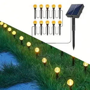 10/20/40 LED Solar Lawn Lights Waterproof Shatterproof Bubble Ball Lights Ultra Bright Pathway Lights Outdoor Garden