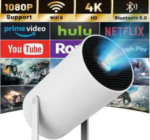 Popular S100 Projector WIFI Projection Screen Home Android 11 Projector Cannon Portable Projector Audio Lens tinis apron Hdmi Lcd