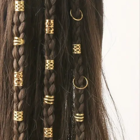 Vintage Hollow Out Design Hair Rings for Braids, Fashionable Hair Accessories for Women & Girls, Trendy All-match & Exquisite Hair Accessories for Daily Use