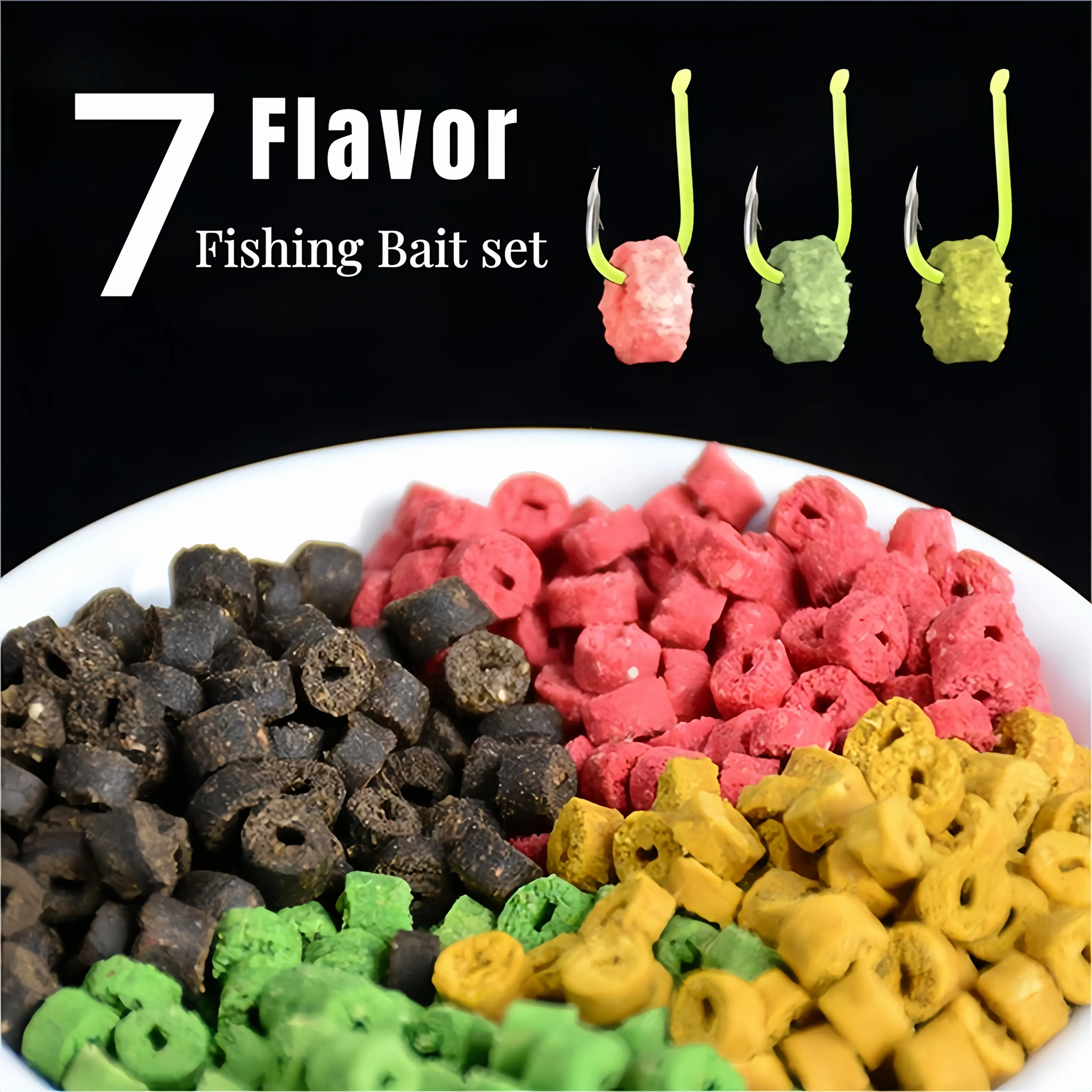 7 packs/box, Red worm pellets, carp bait, catfish bait, hollow bait, freshwater fish bait.