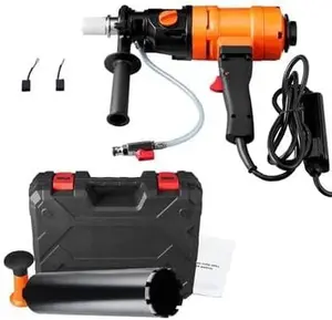 GARVEE 1500W Handheld Diamond Core Drilling Machine with 2-Speed Concrete Core Drill (1100RPM/2400RPM), 1-1/4" Thread Power Drill for Brick, Concrete, Block, and Stone