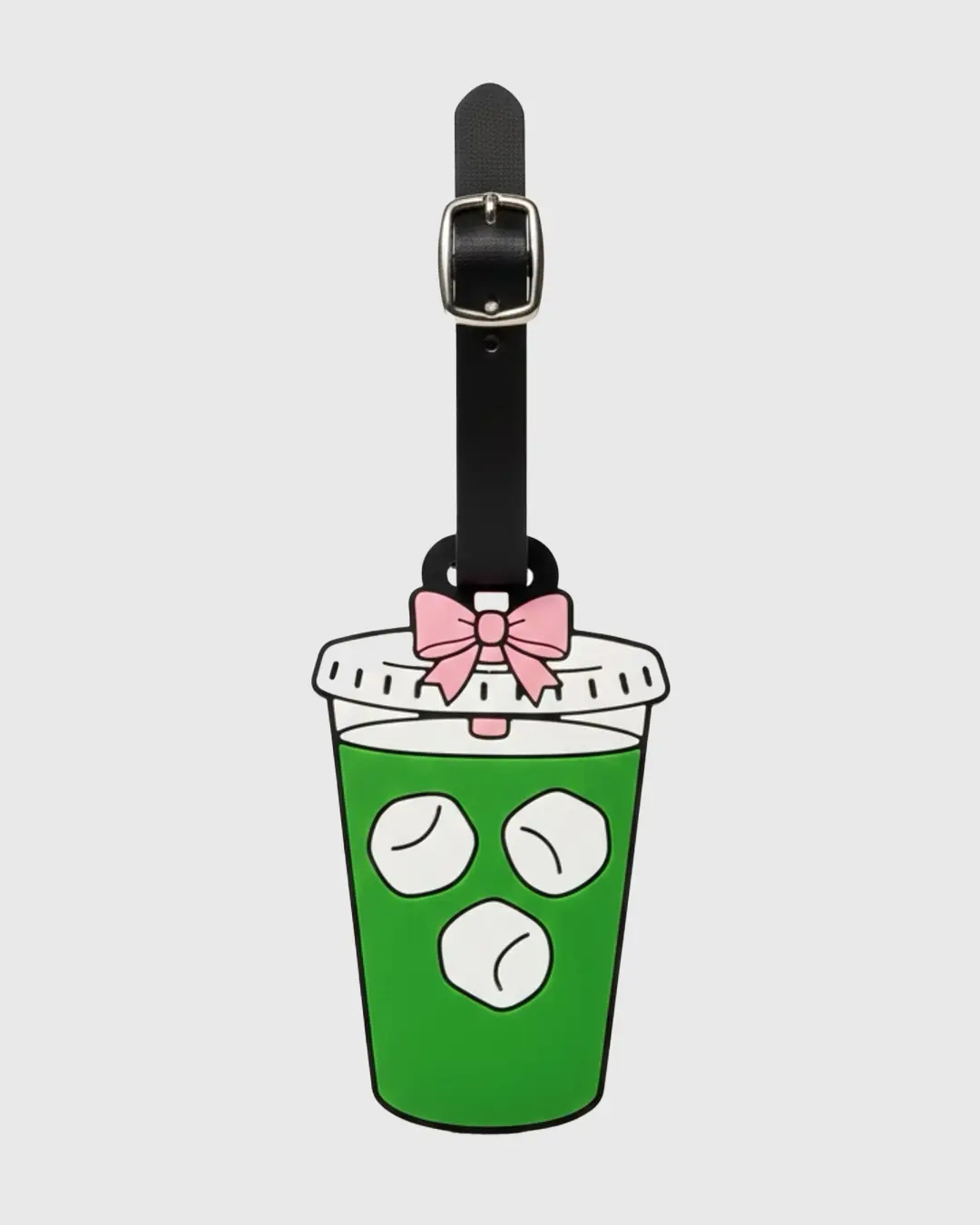 Iced Matcha Luggage Tag, Durable Travel Luggage Accessory for Suitcase Identification