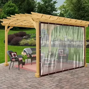 Heavy Duty Clear Vinyl Tarp with Grommets | Waterproof Transparent Tarpaulin for Patio, Garden, Canopy & Chicken Coop