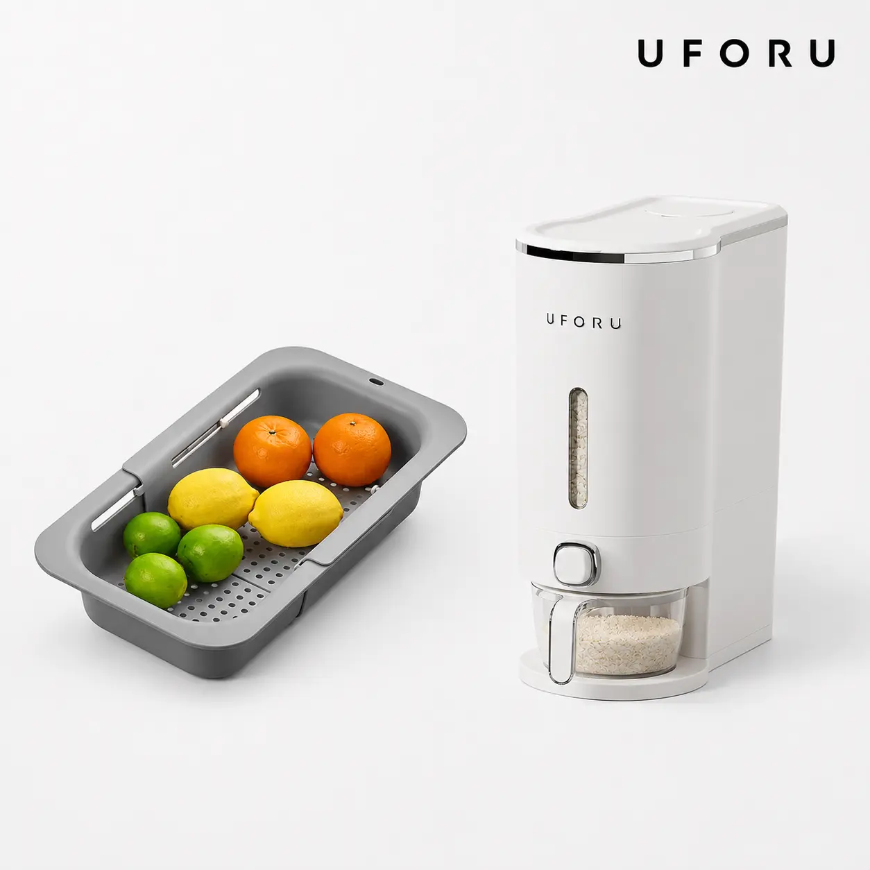 UFORU insect-proof airtight Rice Dispenser with Measuring Cups - Moisture-Resistant Plastic, Airtight Grain Storage Container for Soybeans, Corn & Cereals,pet food,cat food,dog food,suitable for kitchen and food storage room,dealsforyou#SummerWins