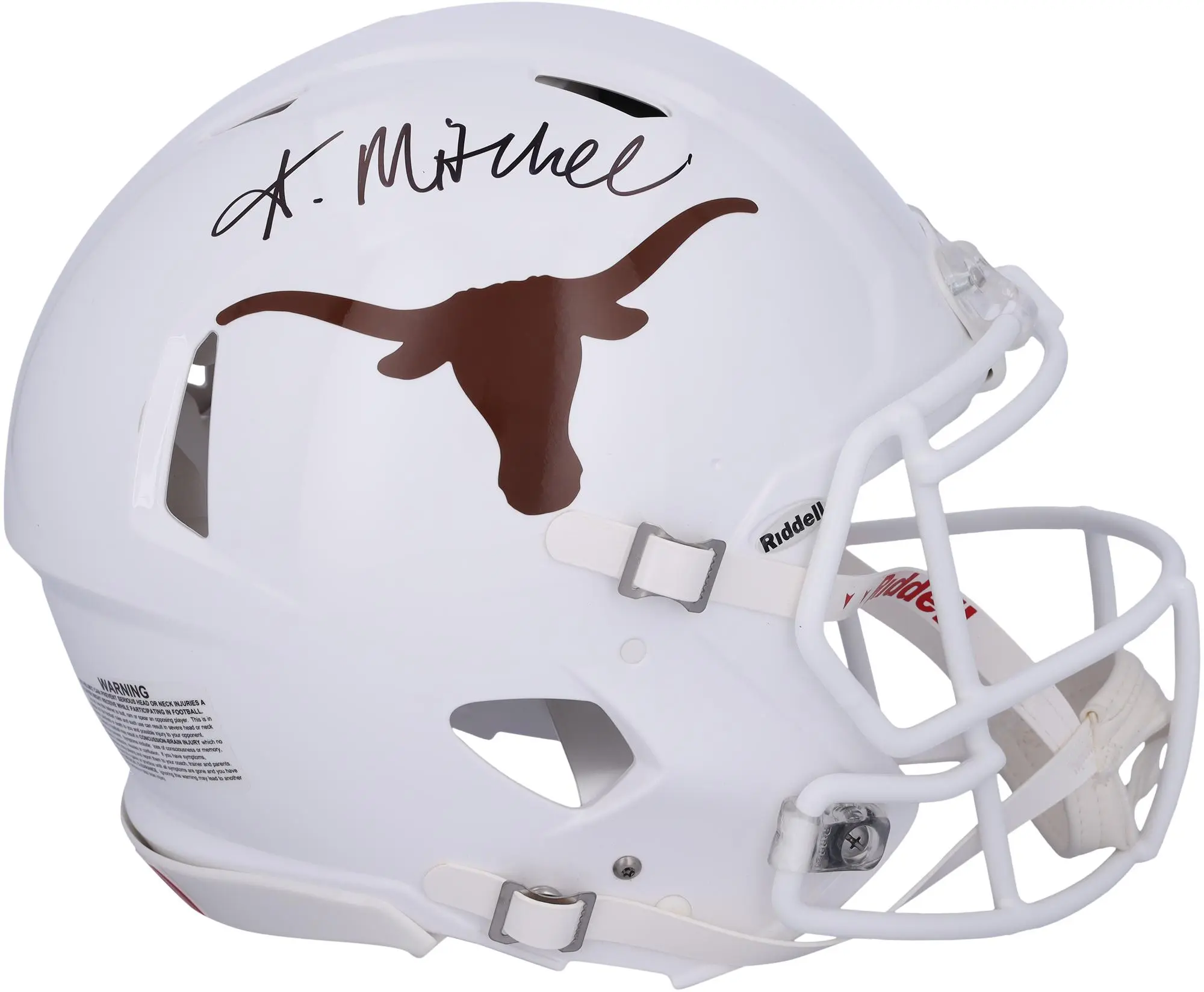 Adonai Mitchell Texas Longhorns Autographed Riddell Speed Authentic Helmet - Fanatics Authentic Certified