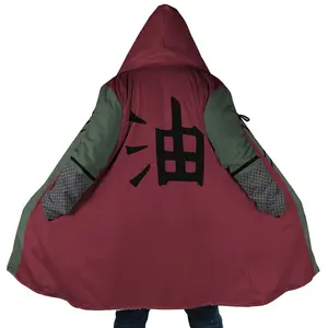 Jiraiya Cloak Coat, Anime Naruto Men's Women's Hooded Coat, Fleece Jackets Coats, Gift For Men And Women