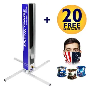 Aztec Innovative Vertical Screen Washer with 4 Removable Brushes & Folding Stand for Easy Transport 38 Inches Height 11.35 lbs Weight
