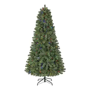 6.5 ft. Festive Pine LED Pre-Lit Artificial Christmas Tree T9