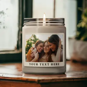 Personalized Photo Candle, Best Friend Candle, Custom Anniversary Gift, Picture Candle Gift, Custom Candle'