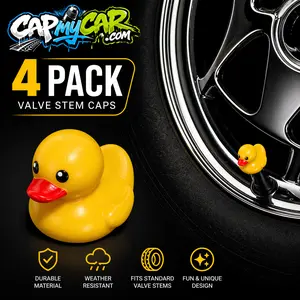 Rubber Duck Valve Stem Caps – 4 Pack