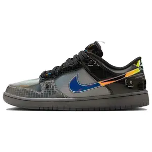 Nike Dunk Low Hyper Fashionable Unisex Low-Top Sneakers in Gray and Yellow Verifiable, with credentials and supporting global authentication