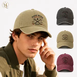 Hard Work Never Quits USA Tool graphic vintage washed baseball cap, soft adjustable cotton dad hat—mechanic/construction worker outdoor everyday cap for adults