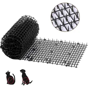 Cat Scat Mat with Spikes, Cat Repellent Mat Anti Cat Prickle Strips Network Digging Stopper Outdoor PP Plastic Cat Spike Mat Black/Coffee