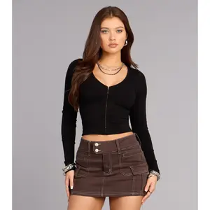 Second Look Obsession Long Sleeve Crop Top